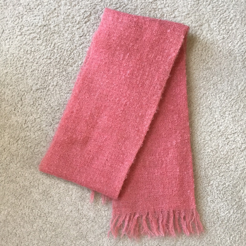 Coral Andrew Stewart Scottish Mohair Scarf